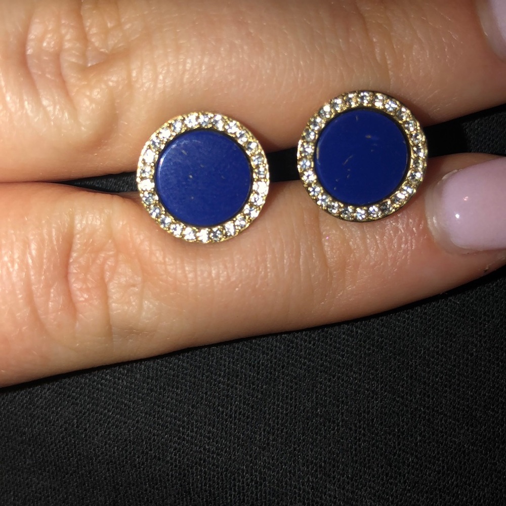 Blue and gold MK studs